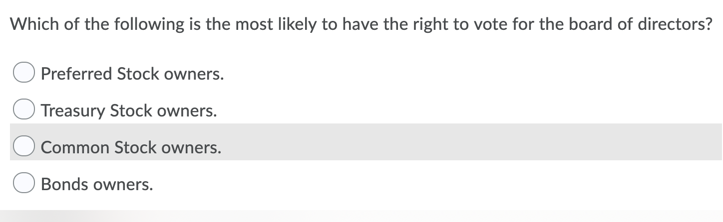 Solved Which of the following is the most likely to have the | Chegg.com