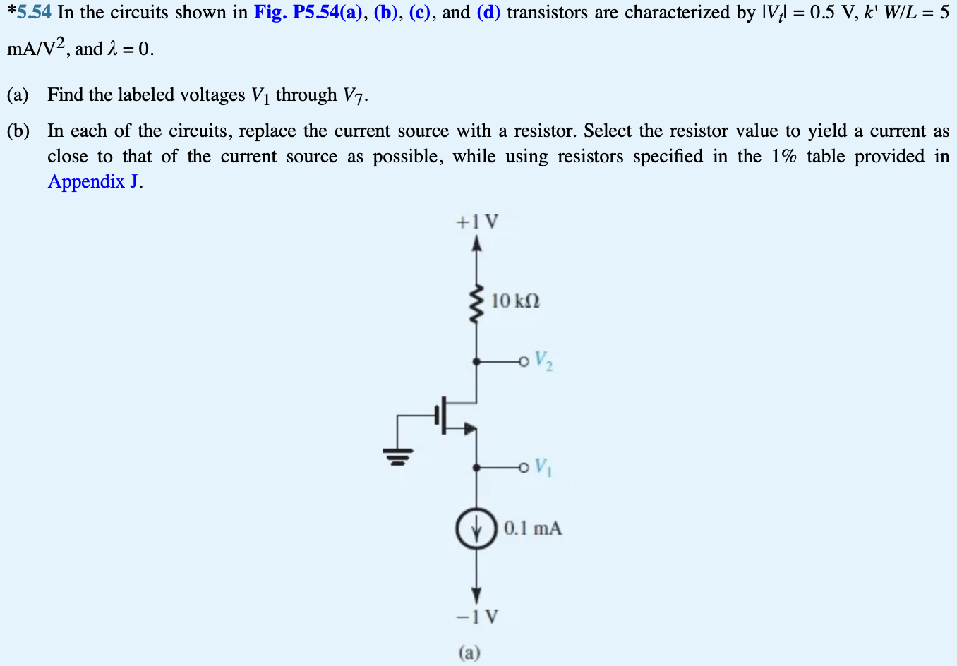 Solved *5.54 In The Circuits Shown In Fig. P5.54(a), (b), | Chegg.com