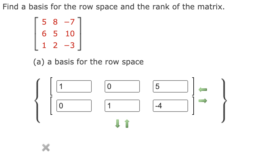 Solved Find a basis for the row space and the rank of the | Chegg.com