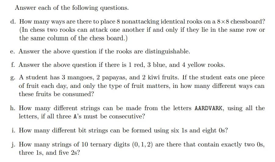 Solved Figure 3.1 Placing 8 nonattacking rooks on a