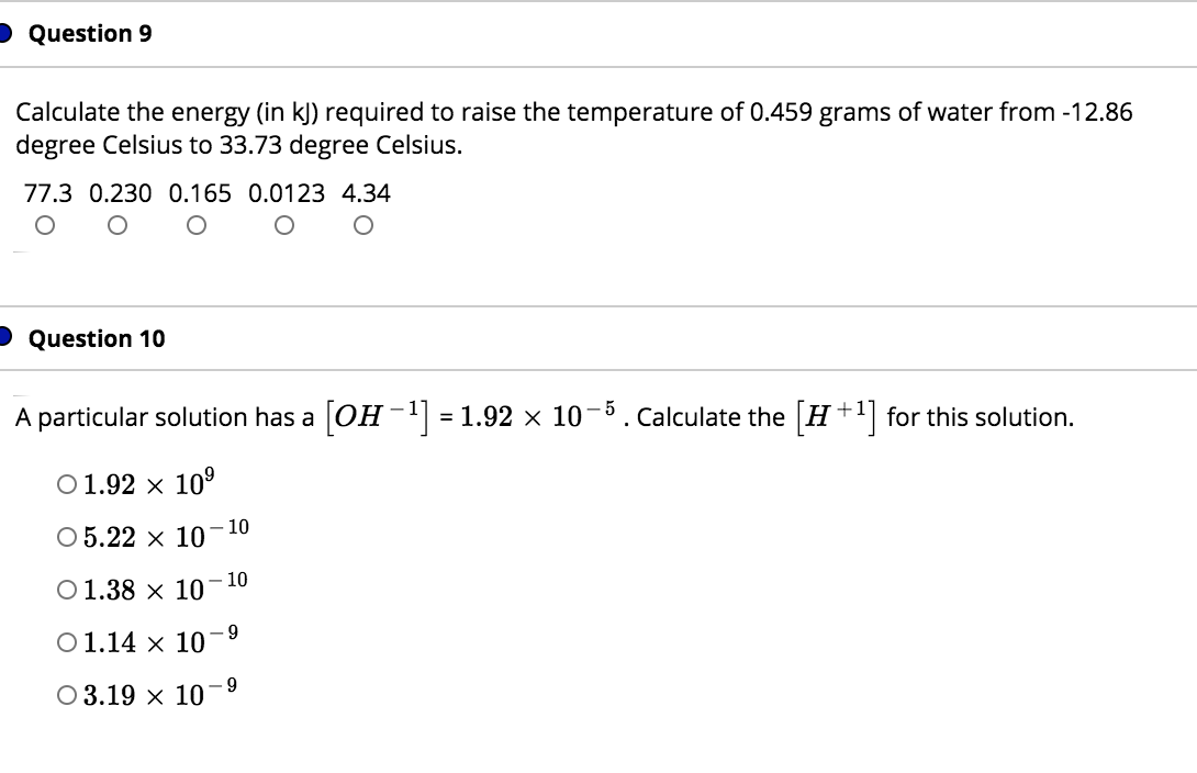 Question 9 Calculate The Energy In Kj Required To Chegg Com