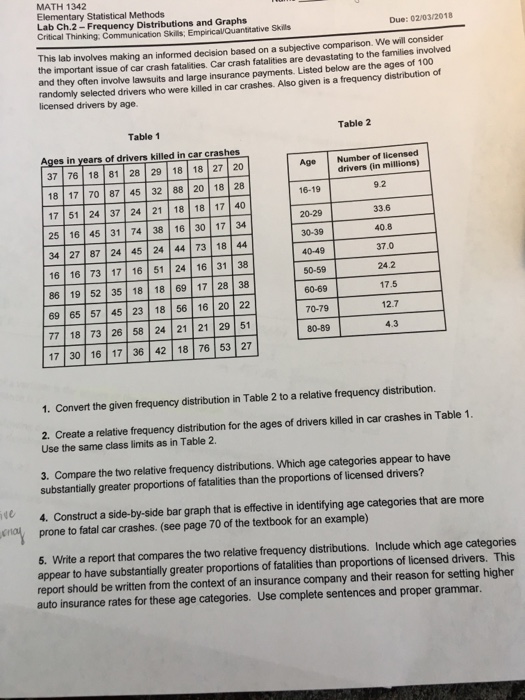Solved math 1342 elementary statistical methods lab ch 2 chegg