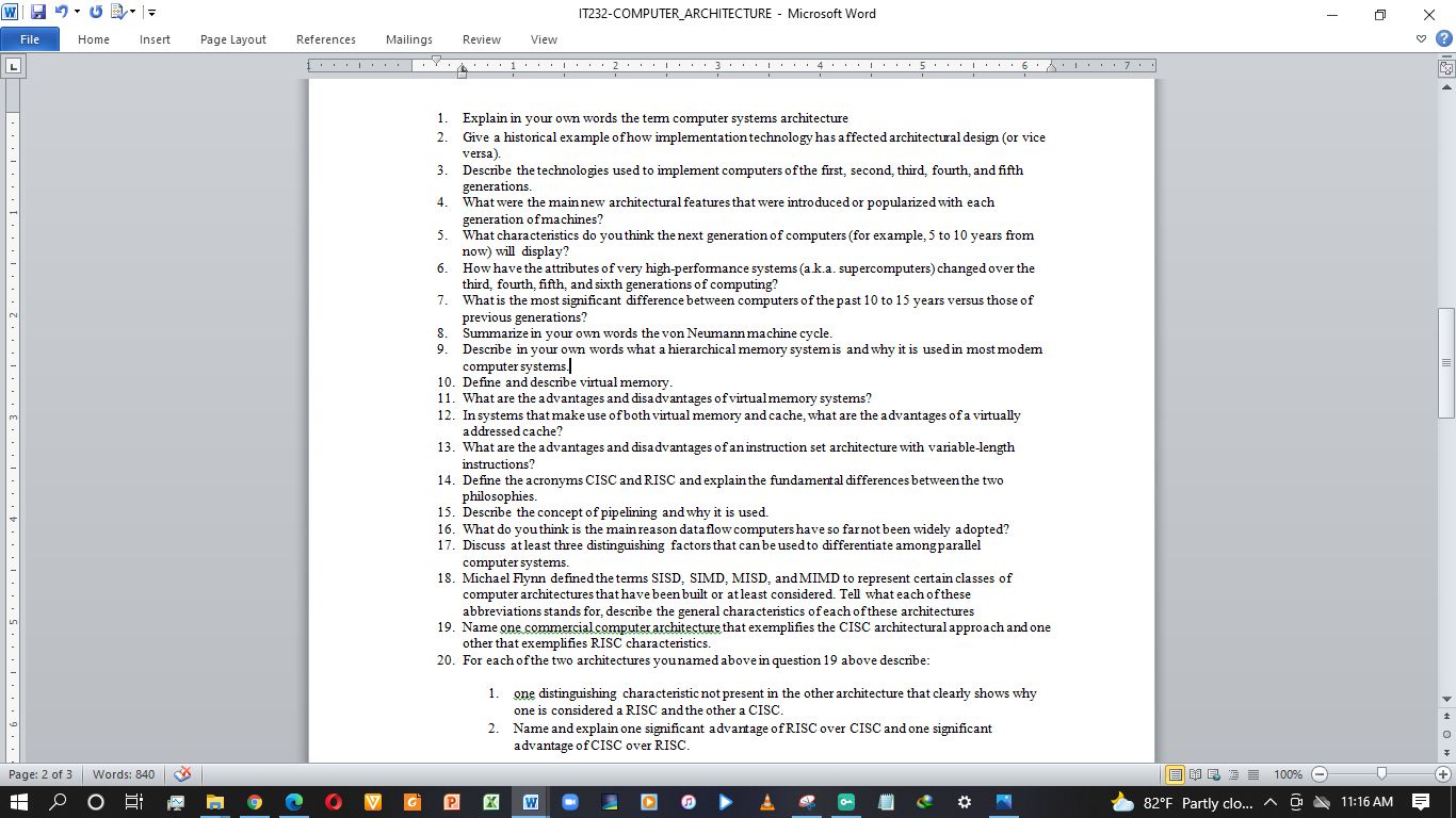 Solved WH2-U EX IT232-COMPUTER_ARCHITECTURE - Microsoft Word | Chegg.com