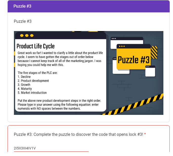 Solved Puzzle #3 Product Life Cycle Great Work So Far! I | Chegg.com