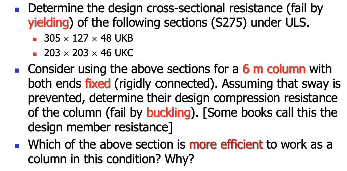 Solved Determine the design cross-sectional resistance (fail | Chegg.com