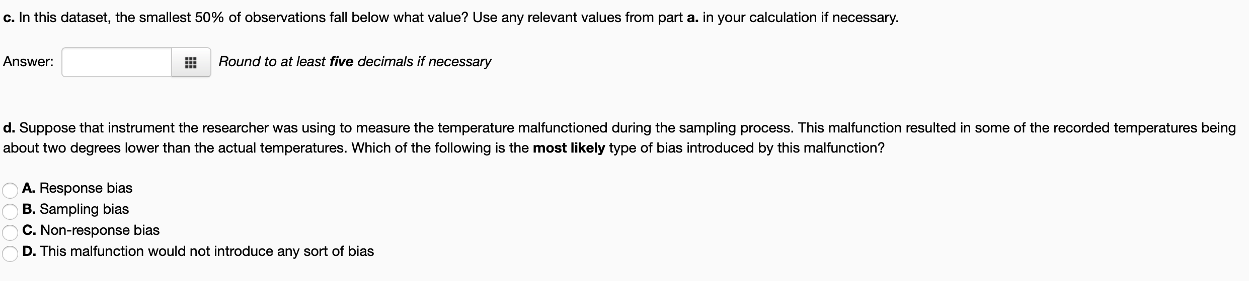 Solved The maximum daily temperature in New Haven,