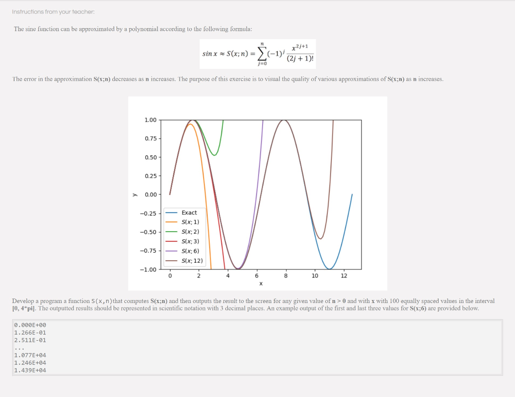 (Solved) : Python Help Needed Sine Function Approximated Polynomial ...