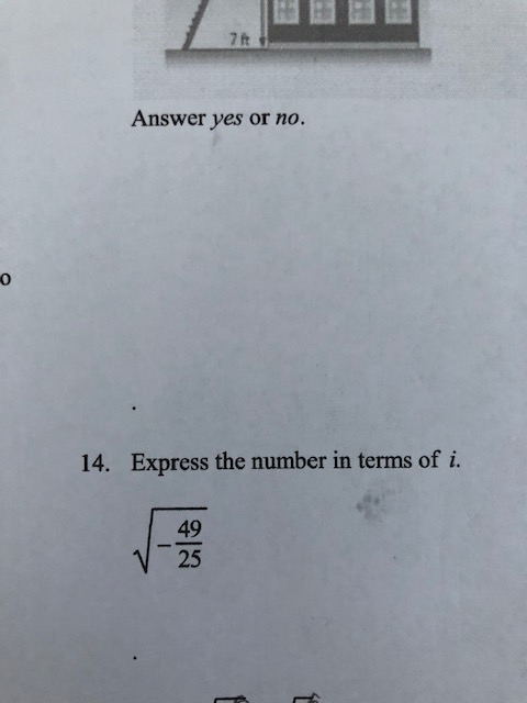 Solved Answer yes or no. 14. Express the number in terms of | Chegg.com