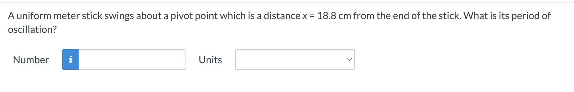 Solved A uniform meter stick swings about a pivot point | Chegg.com