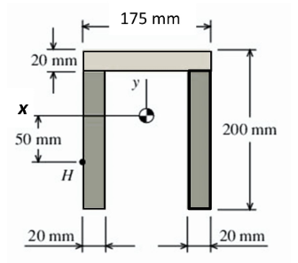 Solved A beam is subjected to a negative bending moment of 8 | Chegg.com