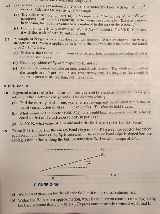 Solved A Silicon Sample Maintained At T = 300 K Is Uniformly | Chegg.com