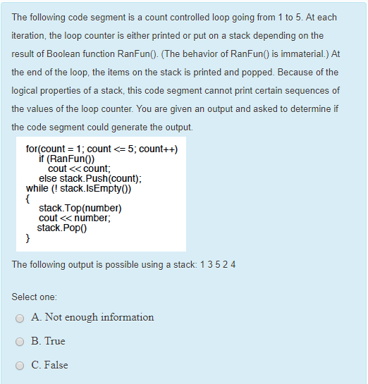 Solved Read the following code segment and fill in blank #8. | Chegg.com