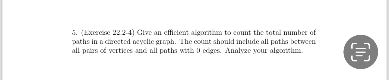 Solved Give an efficient algorithm to count the total number | Chegg.com