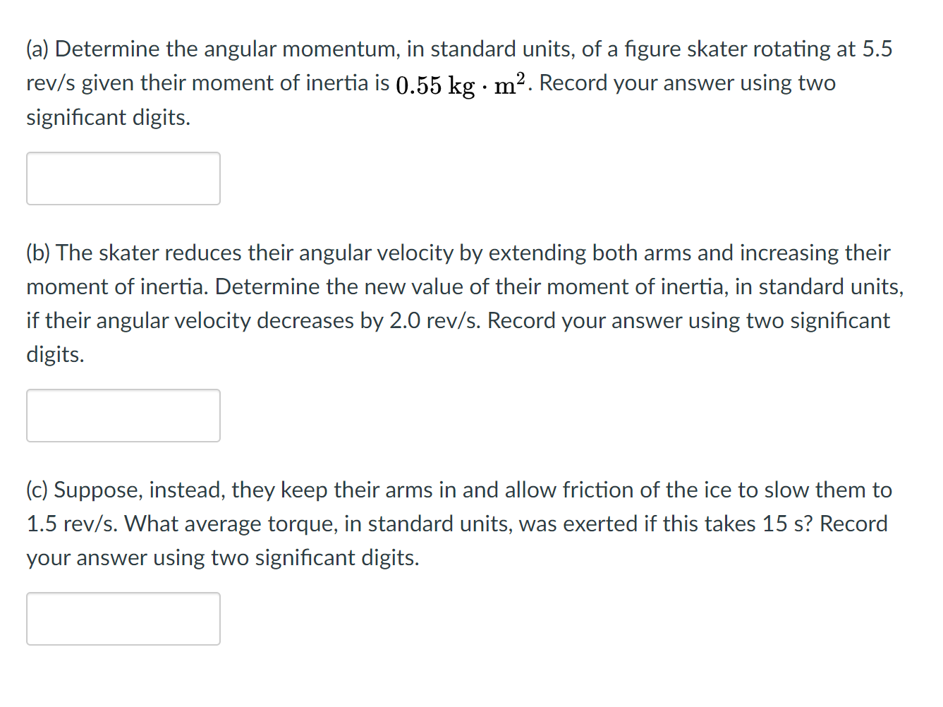 Solved (a) Determine The Angular Momentum, In Standard | Chegg.com