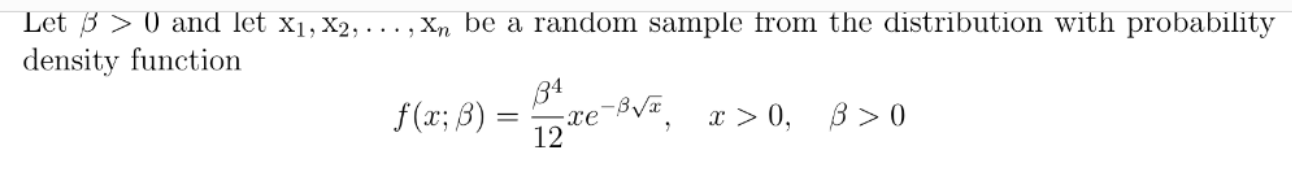 Solved Let B > () And Let X1, X2, ..., Xn Be A Random Sample | Chegg.com