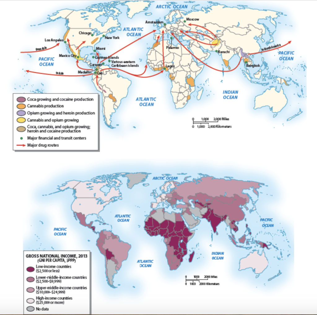 opium trade map