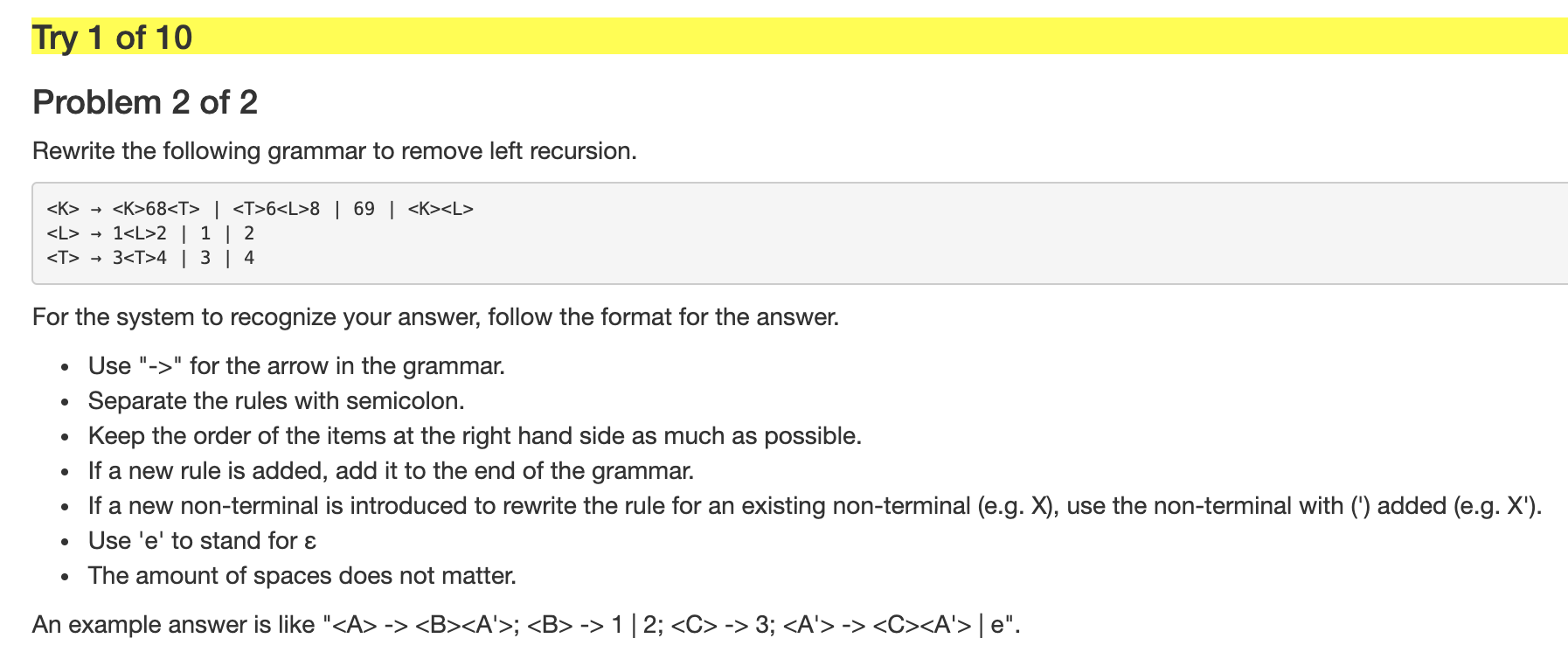 Solved Try 1 of 10 Problem 2 of 2 Rewrite the following | Chegg.com