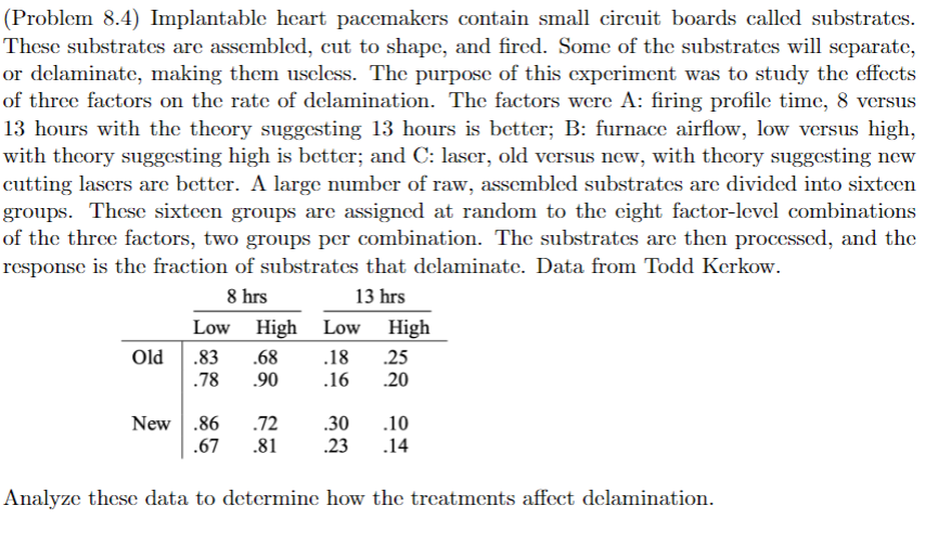 Solved (Problem 8.4) Implantable heart pacemakers contain | Chegg.com