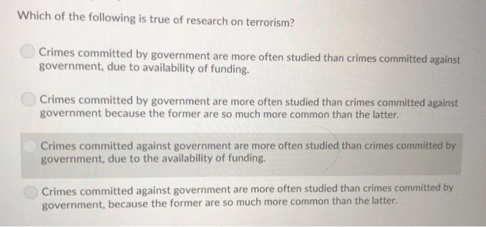 Solved Which of the following is true of research on | Chegg.com