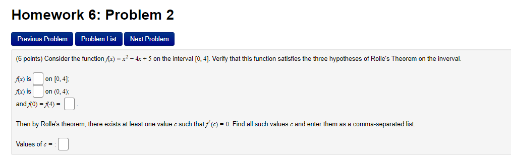 Solved Homework 6: Problem 1 Previous Problem Problem List | Chegg.com