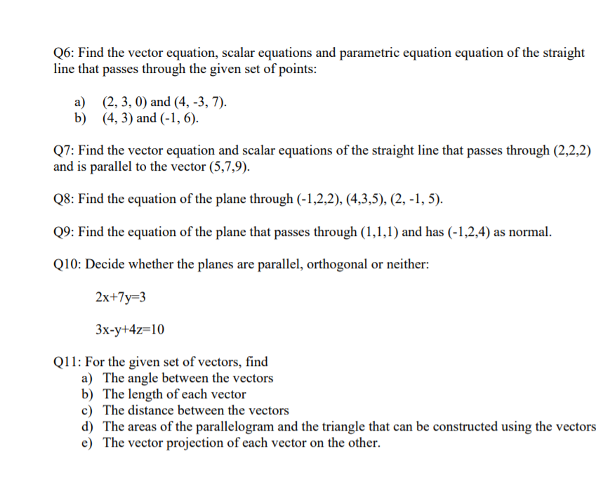 Solved Q1 Find If Possible The Vector Pq If I P P 1 Chegg Com