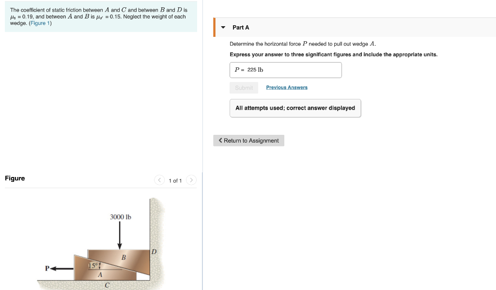 Solved The coefficient of static friction between A and C | Chegg.com