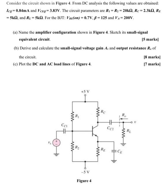 Solved Consider The Circuit Shown In Figure 4. From DC | Chegg.com