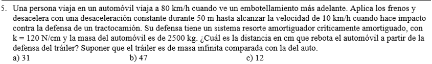 Una persona viaja en un automóvil viaja a \( 80 \mathrm{~km} / \mathrm{h} \) cuando ve un embotellamiento más adelante. Aplic