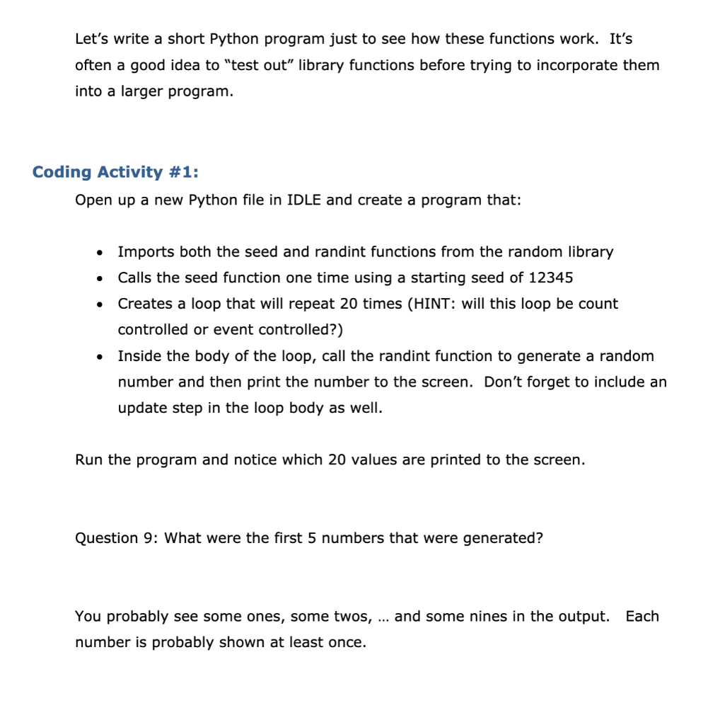 Solved Let's write a short Python program just to see how | Chegg.com