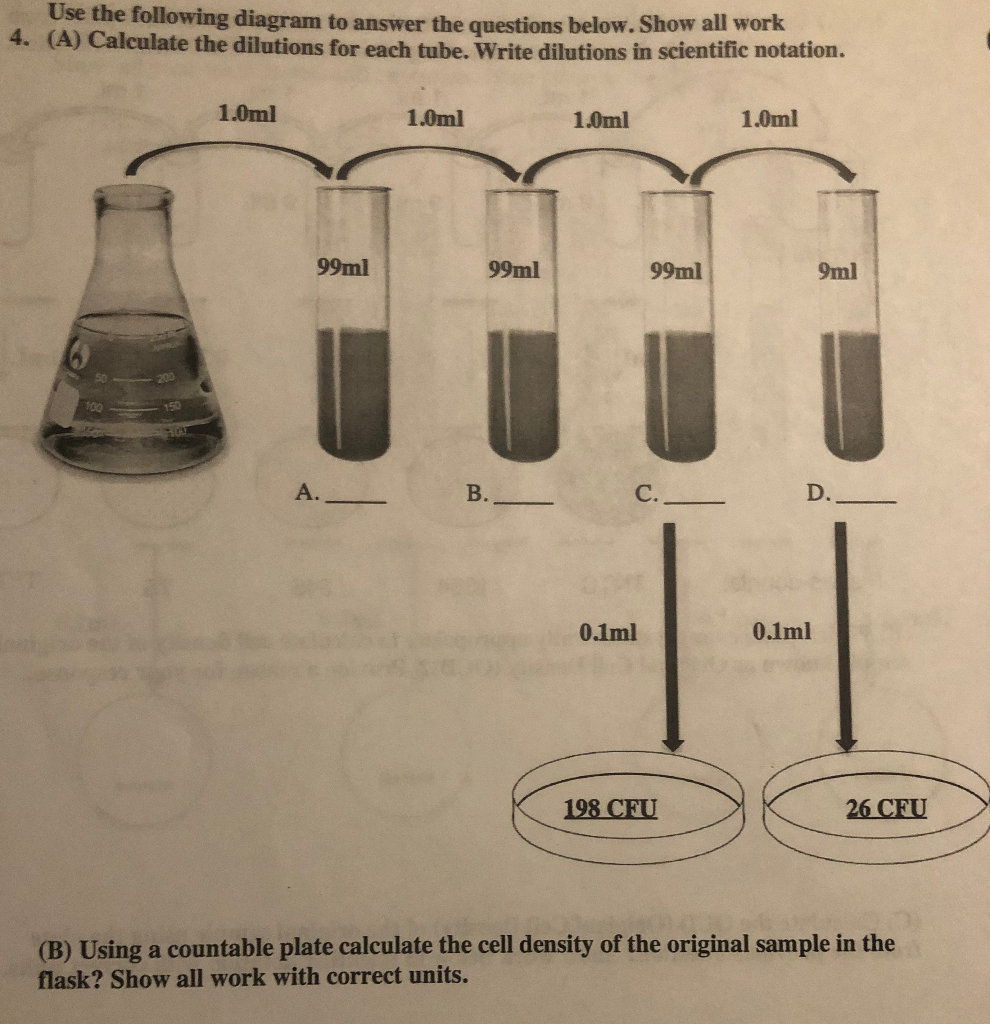 Solved Dilution Worksheet 2 Show all work in the spaces