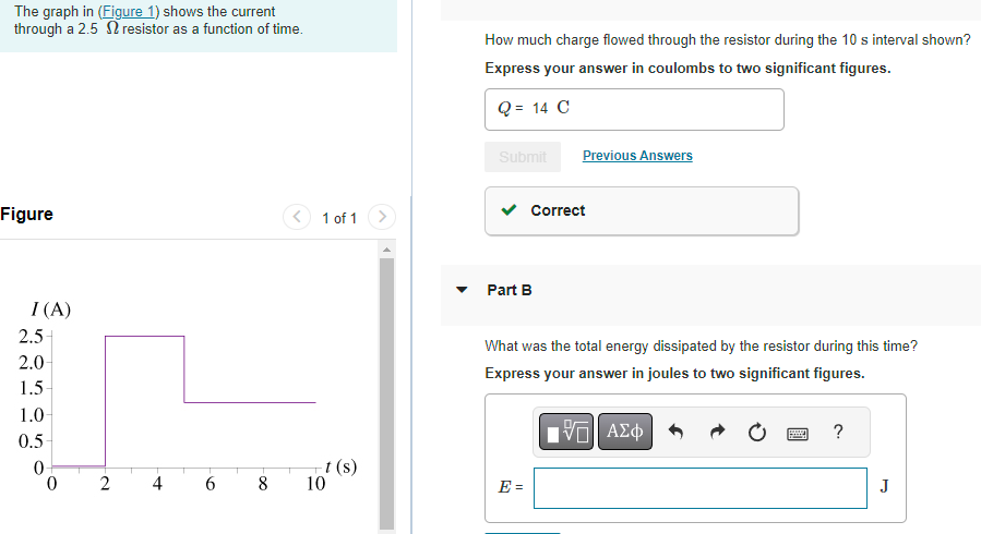 Solved The graph in (Figure 1) shows the current through a | Chegg.com