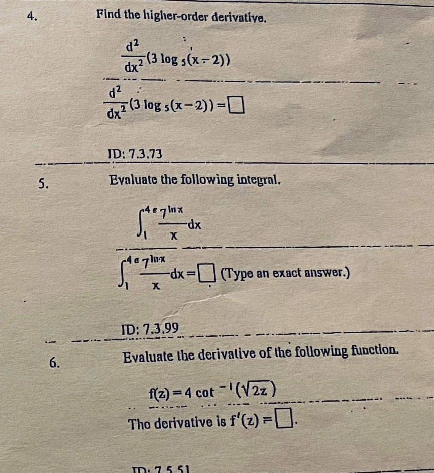 Solved Find the derivative of the following function and | Chegg.com
