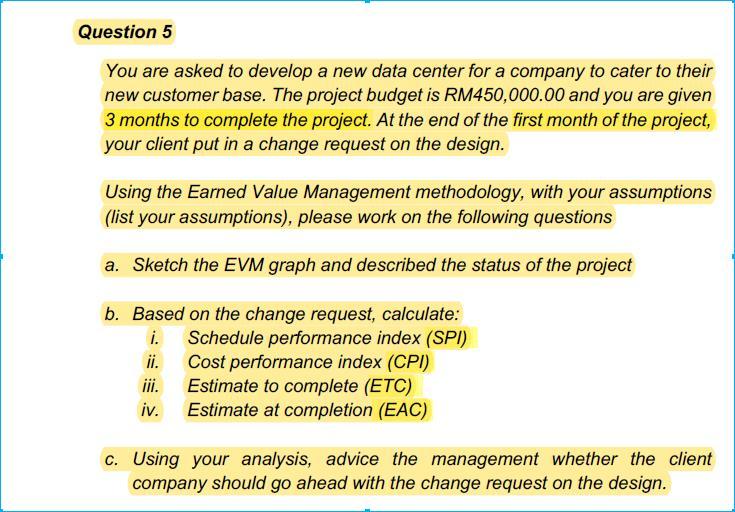 Question 5 You are asked to develop a new data center | Chegg.com