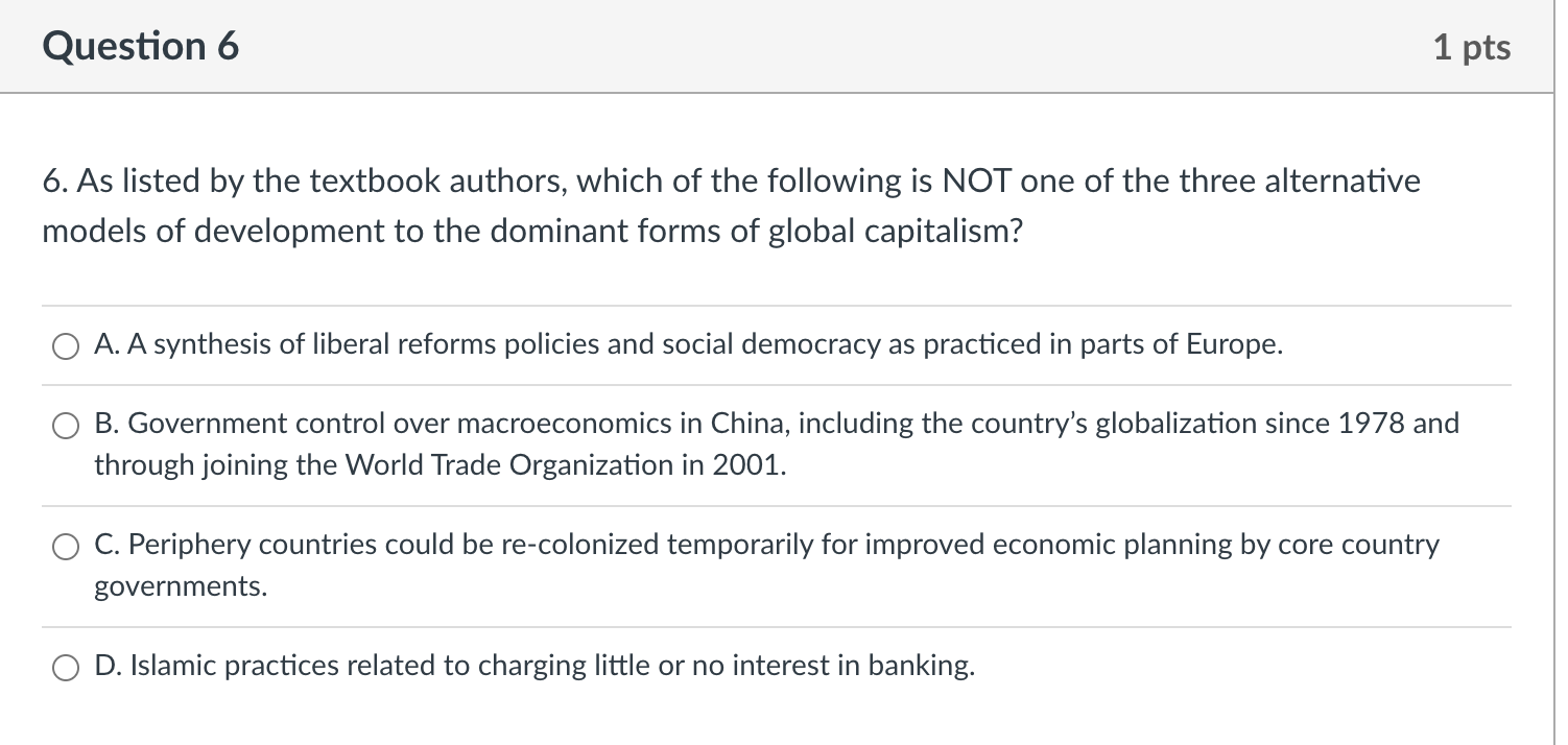 Solved 6. As listed by the textbook authors, which of the | Chegg.com