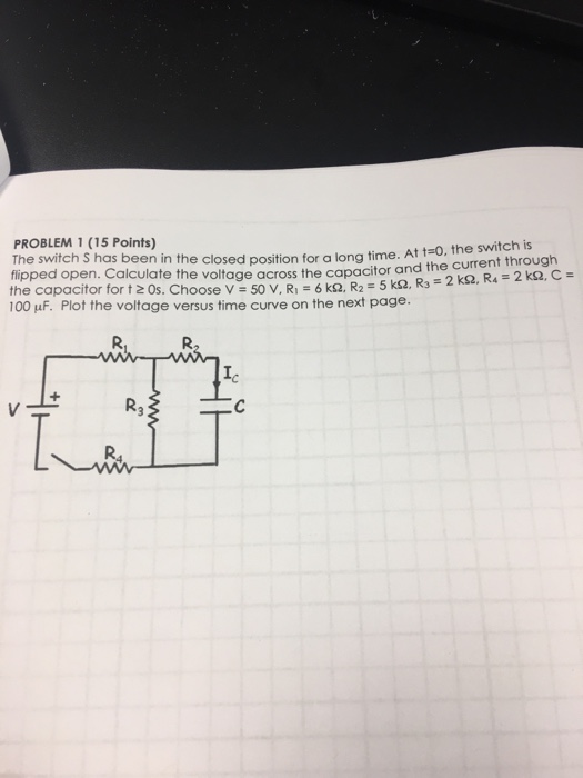 Solved The switch S has been in the closed position for a