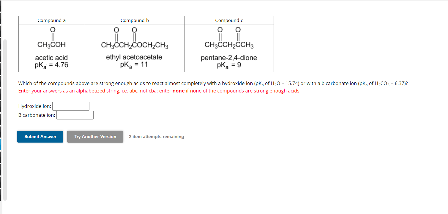 Solved Rank The Substances Identified By Letters A−d In | Chegg.com