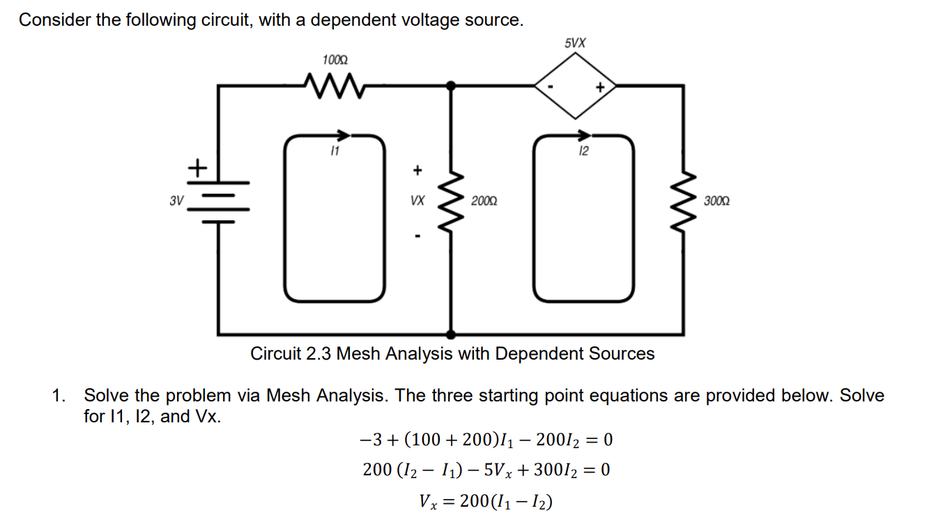 Solved Consider the following circuit, with a dependent | Chegg.com