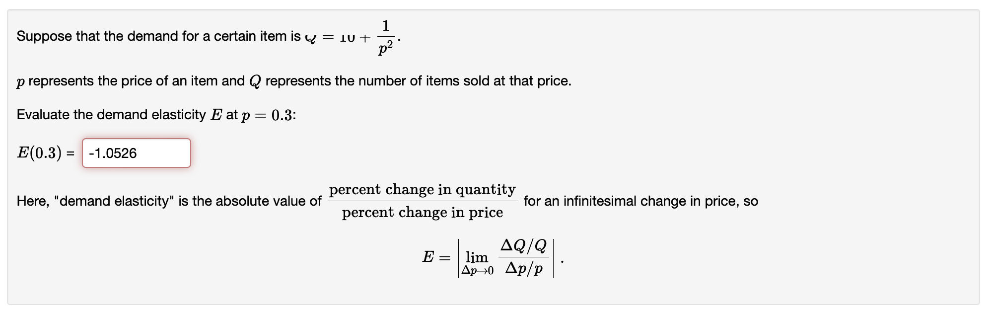 Solved Suppose that the demand for a certain item is | Chegg.com