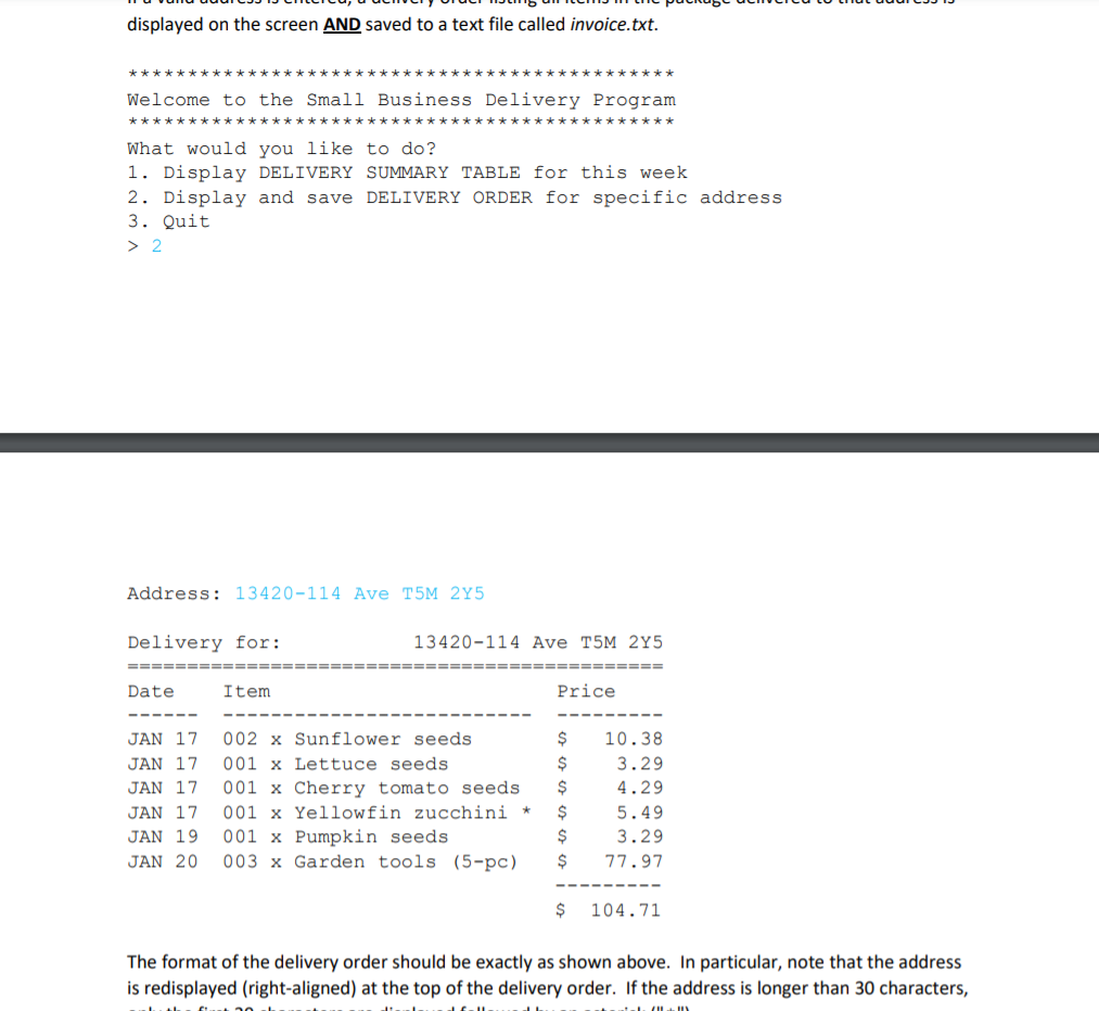 Solved Assignment Specifications The owners of a number of | Chegg.com