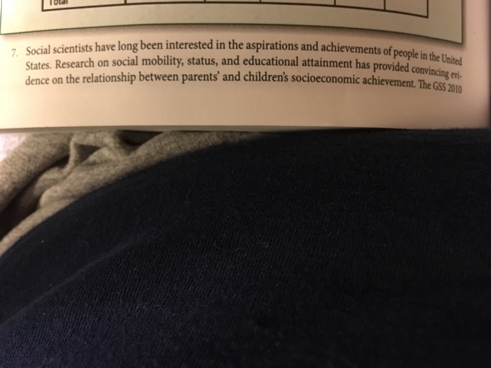 Solved 7. Social scientists have long been interested in the | Chegg.com