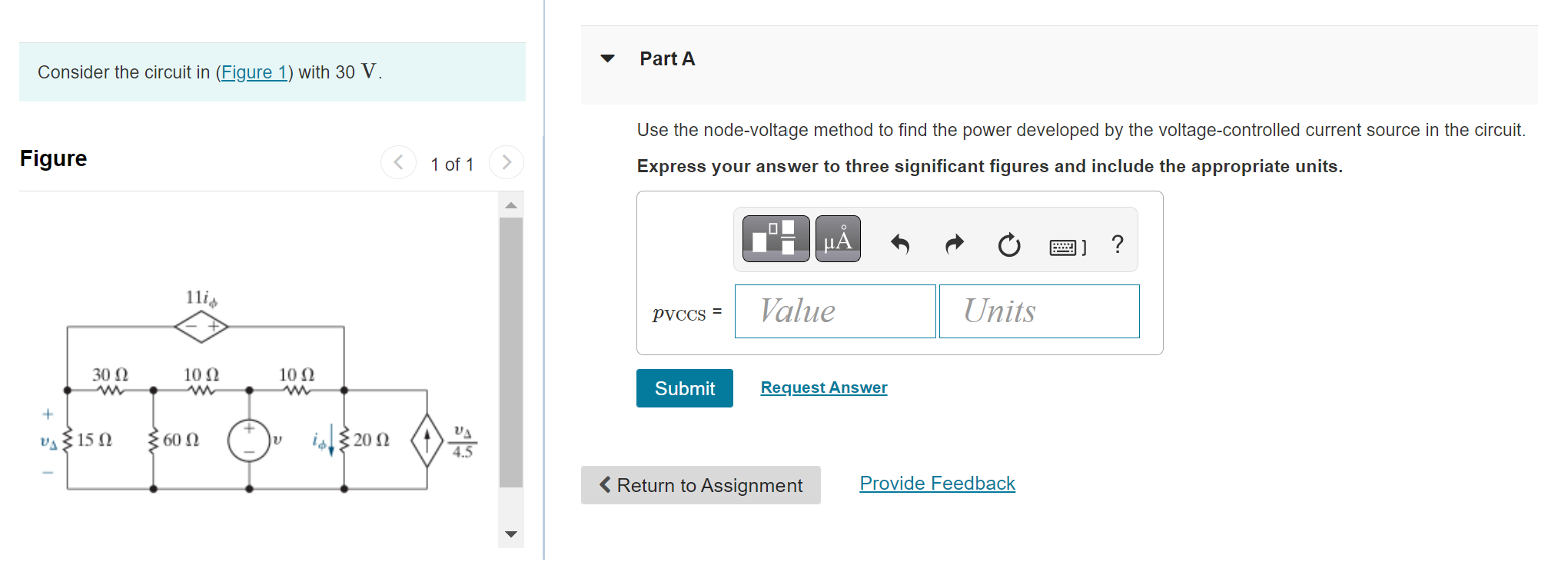 Solved Consider The Circuit In (Figure 1) With 30 V. Use The | Chegg.com