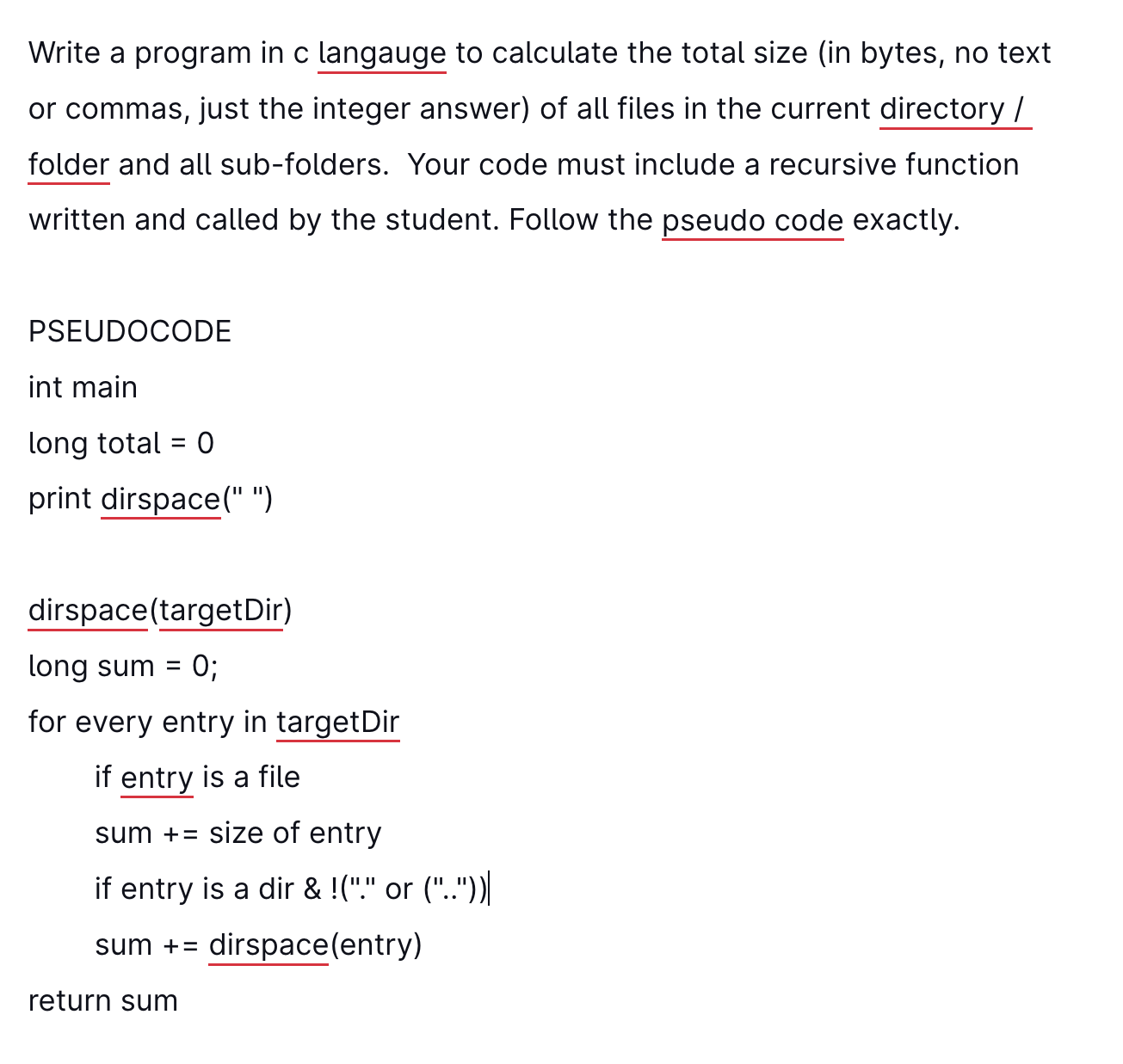Solved Write a program in c langauge to calculate the total | Chegg.com
