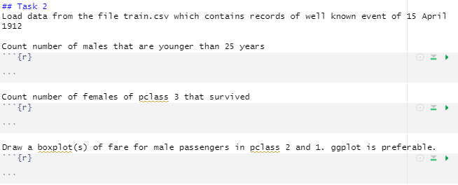 Solved ## Task 2 Load data from the file train.csv which | Chegg.com