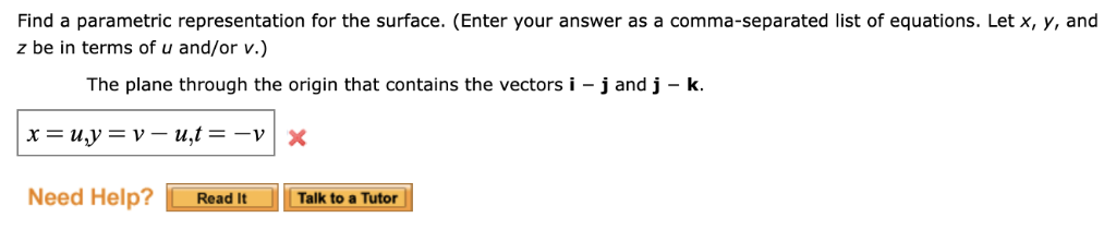 Solved Find a parametric representation for the surface. | Chegg.com