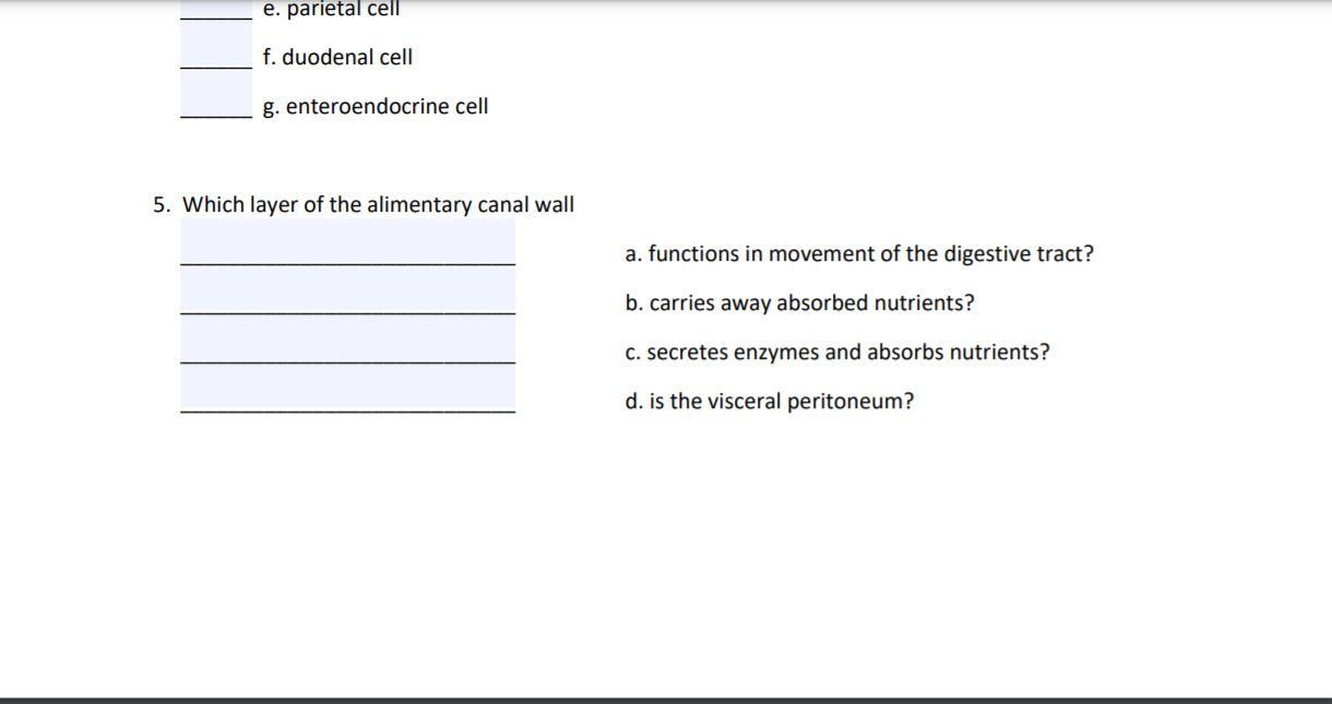 Solved Unit 27: Anatomy Of The Digestive System Worksheet 1. | Chegg.com