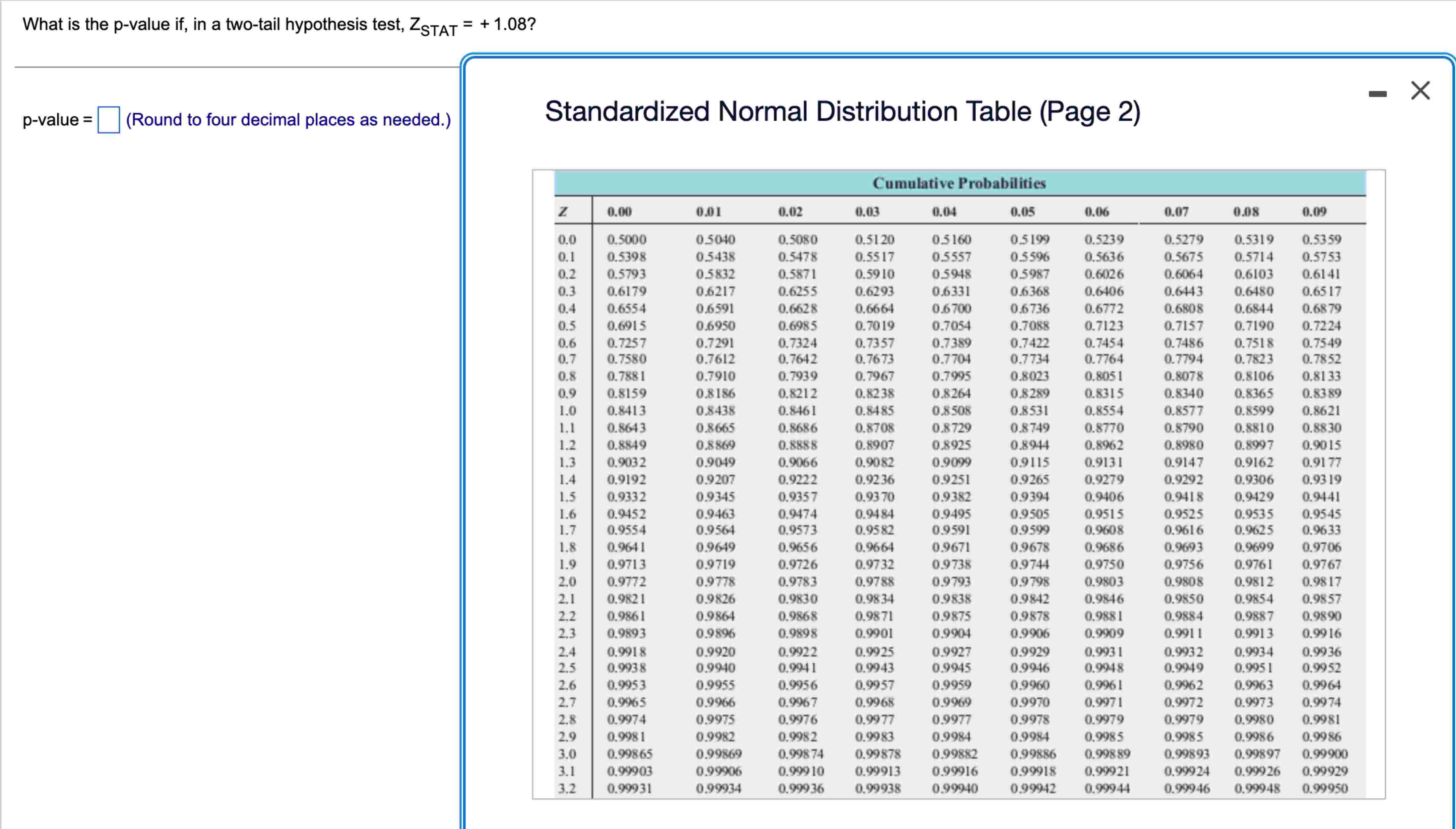 solved-what-is-the-p-value-if-in-a-two-tail-chegg