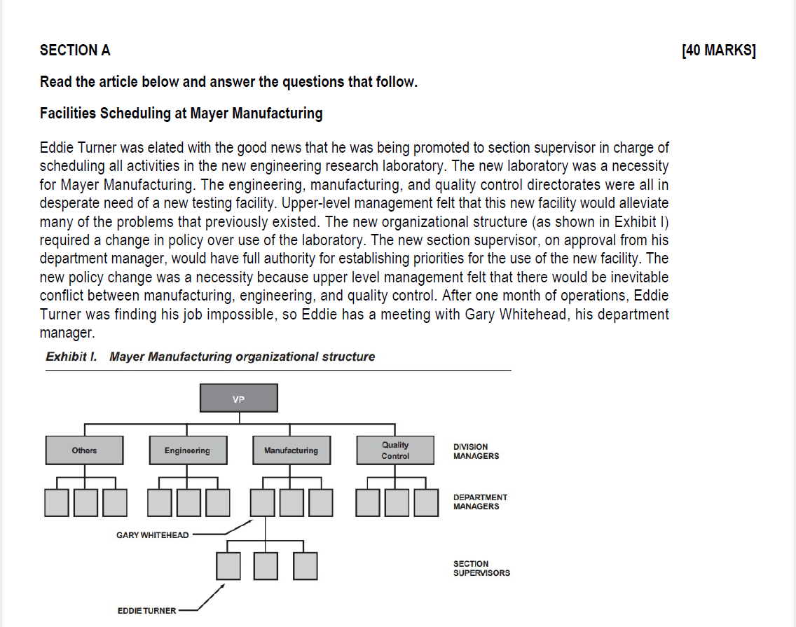 SECTION A Read The Article Below And Answer The | Chegg.com