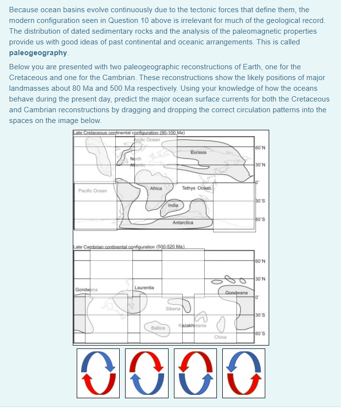 Solved Because ocean basins evolve continuously due to the | Chegg.com