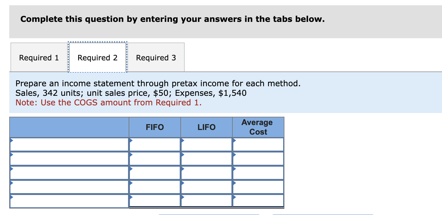 Solved 1. Compute cost of goods sold under the FIFO, LIFO, | Chegg.com