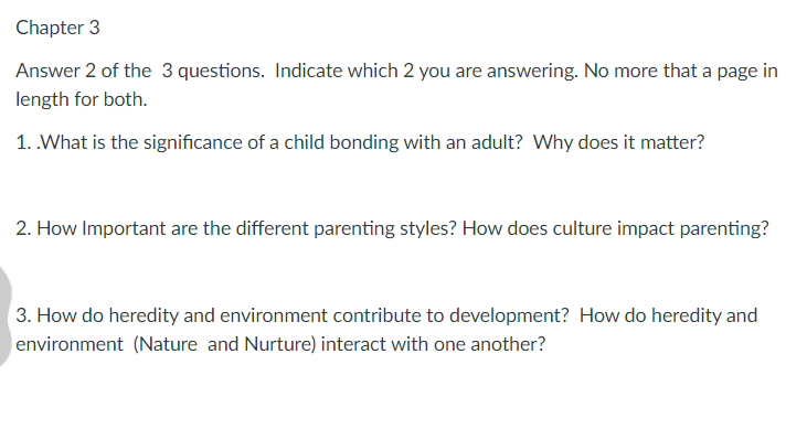 Solved Chapter 3 Answer 2 of the 3 questions. Indicate which | Chegg.com